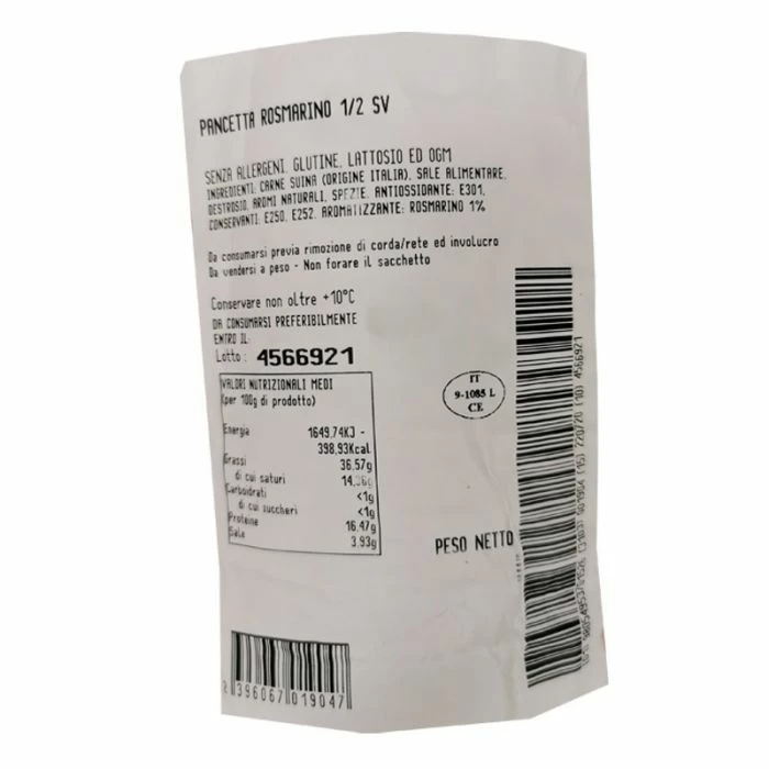 Pancetta Al Rosmarino Artigian 2 Kg 4 Pancetta Al Rosmarino Artigian 2 Kg - immagine 2