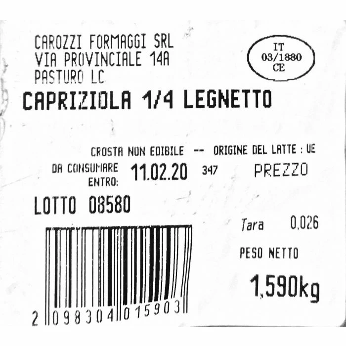 Capriziola Erborinato Di Capra 1,5Kg 4 Capriziola Erborinato Di Capra 1,5Kg - immagine 2