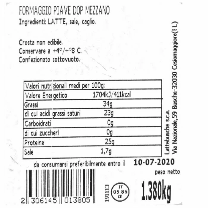 Piave DOP Mezzano 4 Piave DOP Mezzano - immagine 2