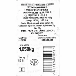 Parmigiano Reggiano DOP Vacche Rosse -Barbieri Outlet product p a parmigiano vacche rosse etichetta