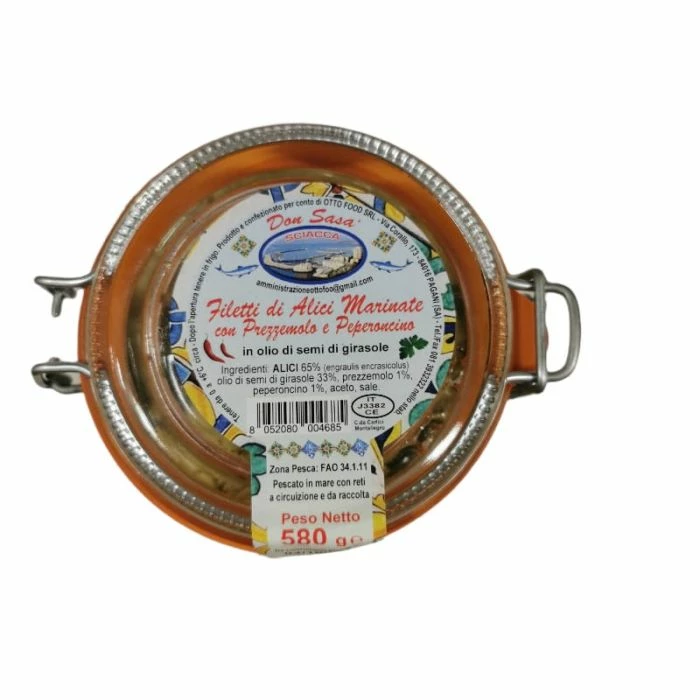 Filetti Di Alici Marinate Don Sasà 580g 4 Filetti Di Alici Marinate Don Sasà 580g - immagine 2